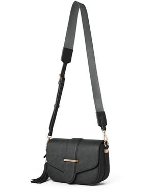 Forever New Signature Thea Tassel Saddle Bag - Black