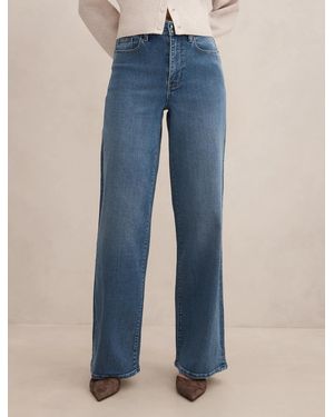 Forever New Slim Wide Leg Jeans - Blue
