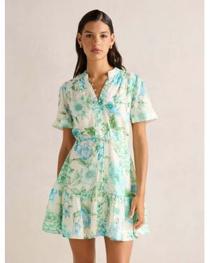 Forever New Jodie Skater Mini Dress - Green