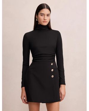 Forever New Bronwyn 2-In-1 Wrap Mini Dress - Black
