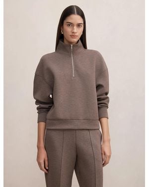 Forever New Hattie Zip Front Lounge Jumper - Brown