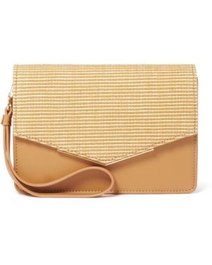 Forever New Waverly Weave Phone Purse Bag - Natural