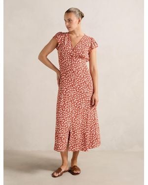 Forever New Winona Scallop Detail Midi Dress - Pink