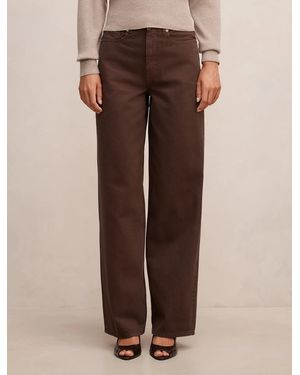 Forever New Gia High Rise Wide Leg Jeans - Brown