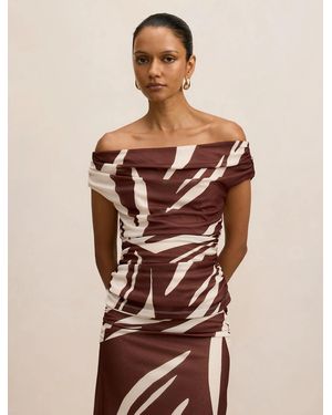 Forever New Mimi Petite Off Shoulder Top - Natural