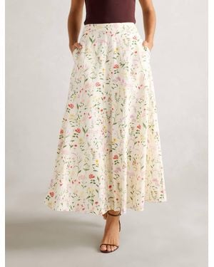 Forever New Louisa Godet Skirt - Natural