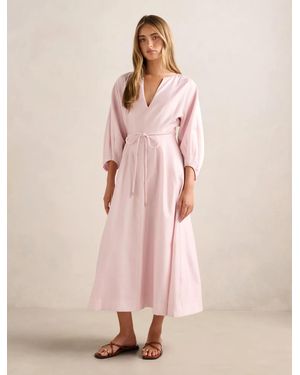 Forever New Scarlett Cocoon Sleeve Midi Dress - Pink