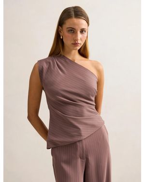 Forever New Willow Asymmetrical Tuck Top - Brown