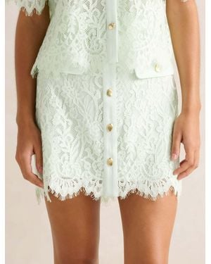 Forever New Lola Button Lace Mini Skirt - Multicolour