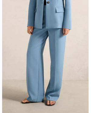 Forever New Ariel Straight-Leg Trousers - Blue