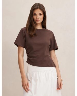 Forever New Saskia Boxy Tee Shirt - Brown