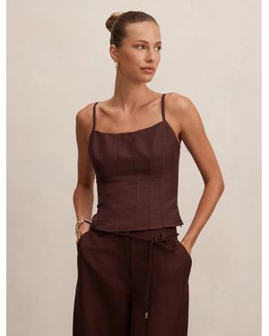 Forever New River Corset Top - Brown