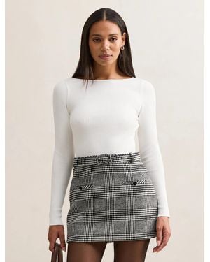 Forever New Sabina 2-In-1 Knit Mini Dress - White