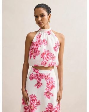 Forever New Maisie Petite Halter Tie Up Top - Pink