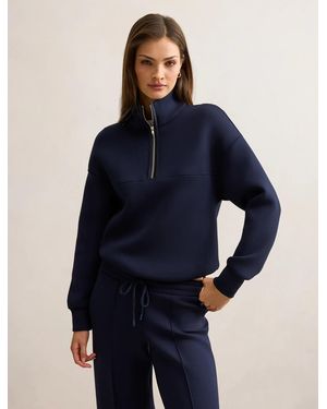 Forever New Lya Lounge Satin Trim Jumper - Blue