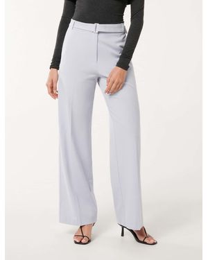 Forever New Rio Belted Straight Leg Trousers - White