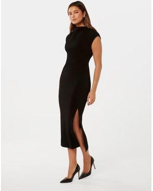 Forever New Samantha High-Neck Midi Dress - White