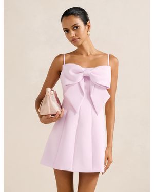Forever New Hayley Petite Bow Front Mini Dress - Pink