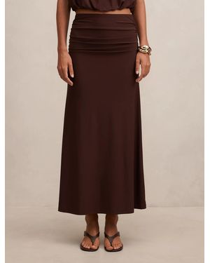 Forever New Sutton Flute Maxi Skirt - Brown