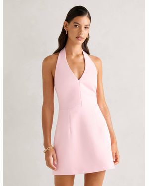 Forever New Ricki Halter Hook And Eye Mini Dress - Pink