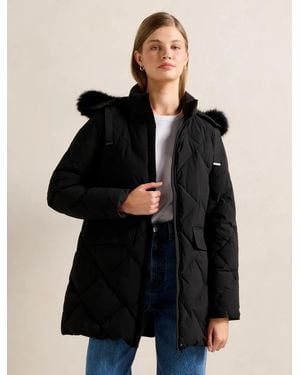 Forever New Vienna Mid Length Down Puffer Jacket - Black
