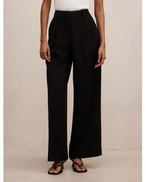 Forever New Eva Petite Pleat Wide Leg Pant - Black
