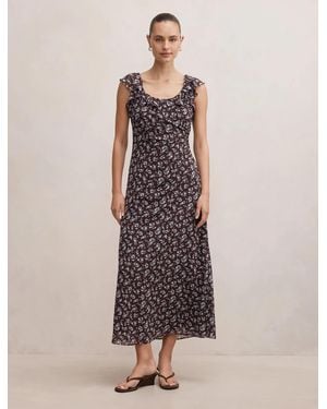 Forever New Paige Ruffle Midi Dress - Natural