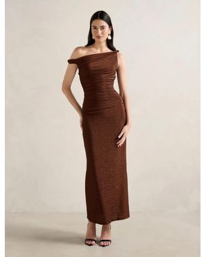 Forever New Vivian Asymmetric Twist Maxi Dress - Natural