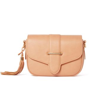 Forever New Signature Thea Tassel Saddle Bag - Natural