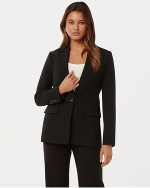 Forever New Mikayla Single-Breasted Blazer Jacket - Black