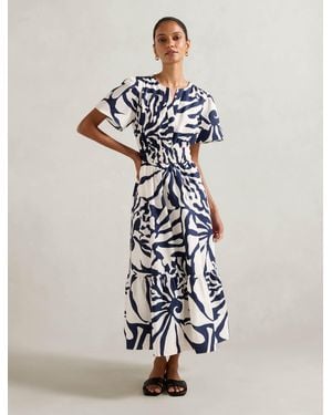 Forever New Eleanor Petite Short Sleeve Midi Dress - White