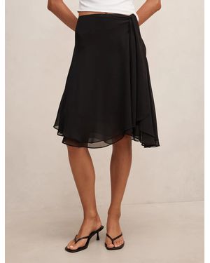 Forever New Rae Tie Midi Skirt - Black