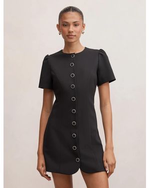 Forever New Elinda Button Up Mini Dress - Black