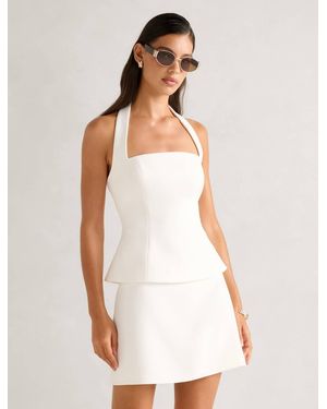 Forever New Kendall Halter Top - White