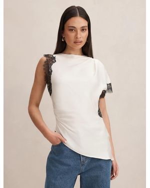 Forever New Dixie Lace Top - Natural