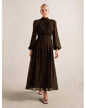 Forever New Janelle Printed Raglan Maxi Dress - Natural