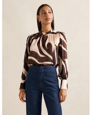 Forever New Kai Gathered Detail Blouse - Blue