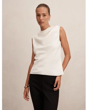 Forever New Scout Sleeveless Drape Top - White