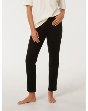 Forever New Fran Straight-Leg Cropped Jeans - Black
