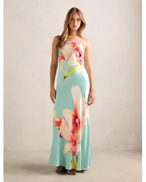 Forever New Estelle Satin Strapless Maxi Dress - White