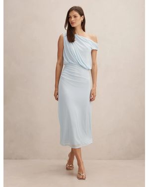 Forever New Honey Tipped Shoulder Midi Dress - Natural