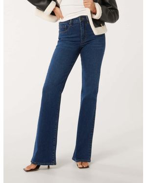 Forever New Kira Relaxed Flare Jeans - Blue