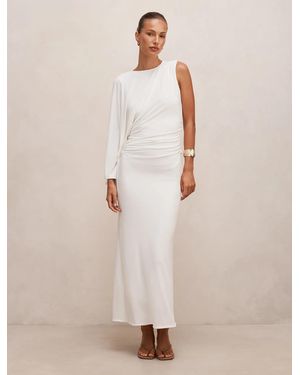 Forever New Fleur Cape Shoulder Maxi Dress - Natural
