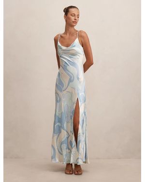 Forever New Tyler Satin Cowl Slip Maxi Dress - Natural