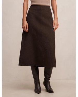 Forever New Amara Felled Midi Skirt - Black