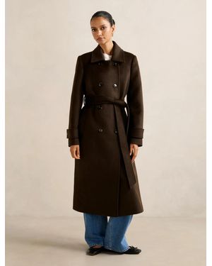 Forever New Sophie Petite Db Wrap Coat - Natural