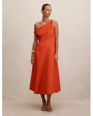Forever New Vinetta Asym Twist Midi Dress - Red
