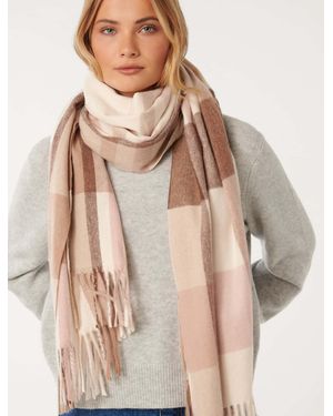 Forever New Ada Check Scarf - Natural