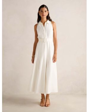 Forever New Lindsey Linen Tennis Dress - Natural