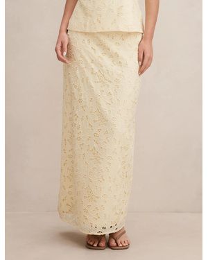 Forever New Andie Lace Maxi Skirt - Natural